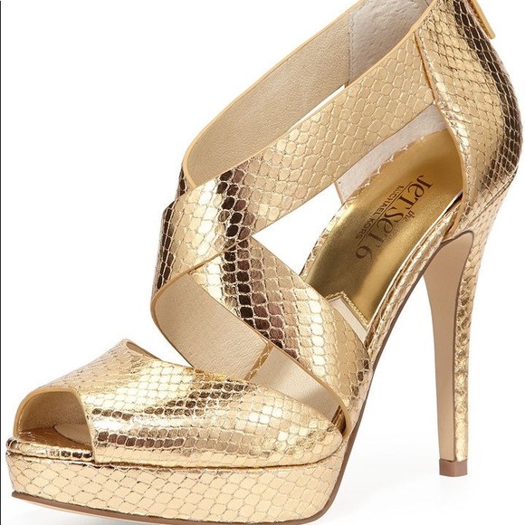Michael Kors Shoes - MICHAEL KORS Ariel Embossed-Leather Platform Sandal